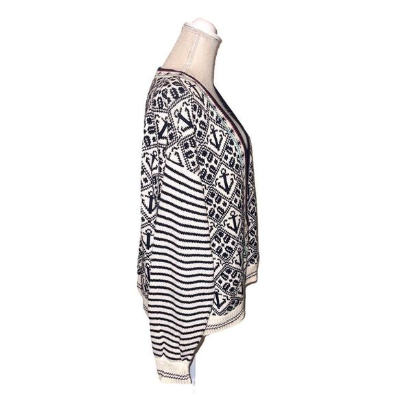 Vintage Robert Scott 100% Cotton Nautical Themed Cardigan - Picture 7 of 11